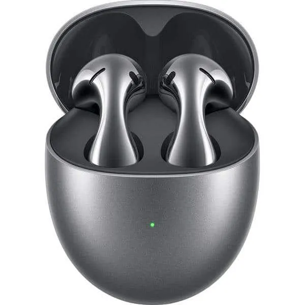 Casti HUAWEI FreeBuds 5, True wireless, Bluetooth, In-ear, Microfon, Noise Cancelling, Carcasa incarcare wireless, Silver Frost