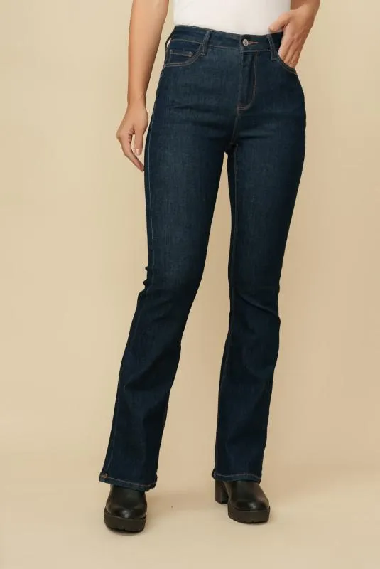 Blugi dama Flare JD292 Bleumarin inchis