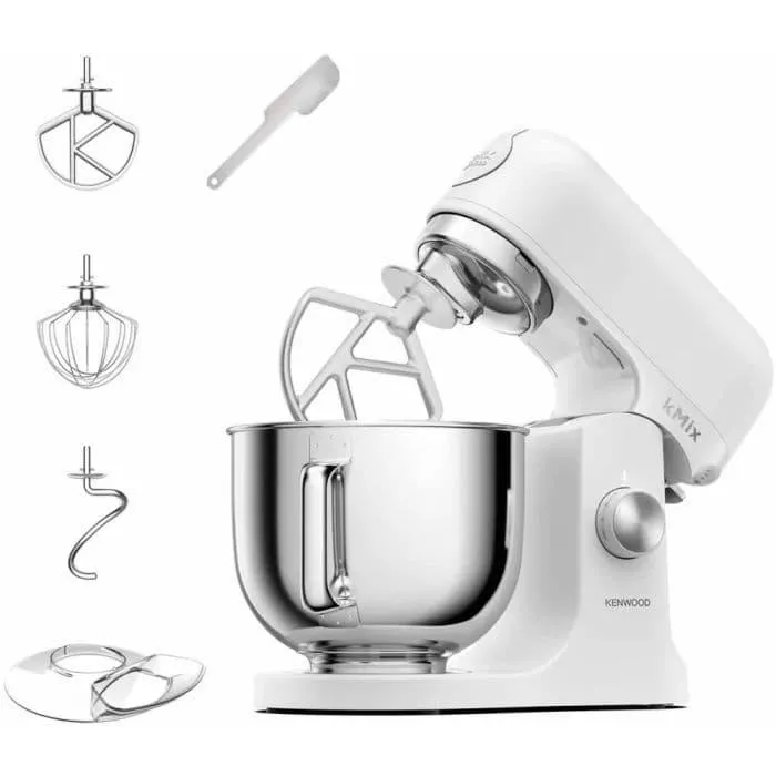 Robot de bucatarie Kenwood kMiX KMX751AWH, 1000 W, 5 litri, 6 trepte viteza, Functie Amestecare Delicata, Alb