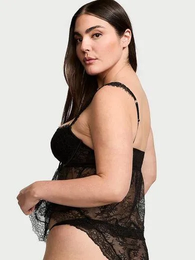 Top cu corset Wicked din dantelă, fără căptușeală, cu legare în față și mâneci cap-sleeve
