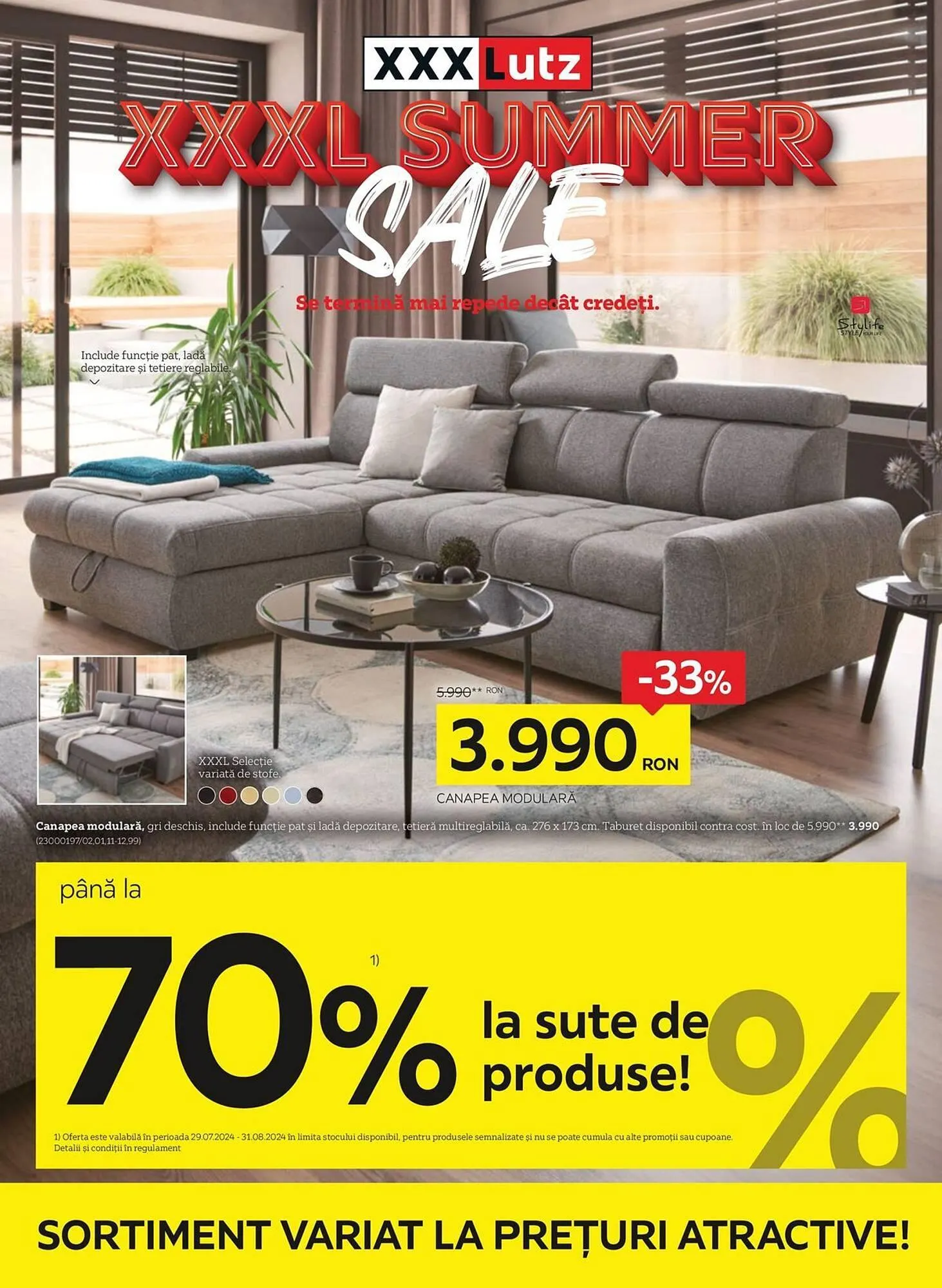 Catalog XXXLutz catalog de la 5 august până la 1 septembrie 2024 - Revista Pagina 1