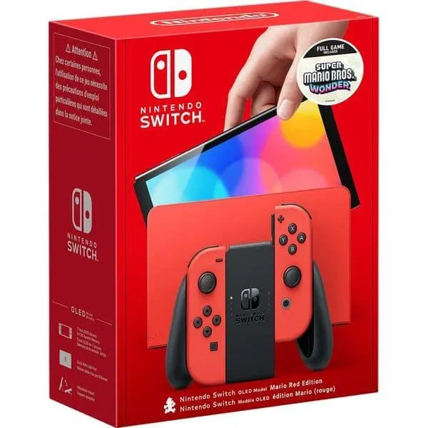 Consola NINTENDO Switch OLED - Mario Red Edition + Super Mario Bros. Wonder