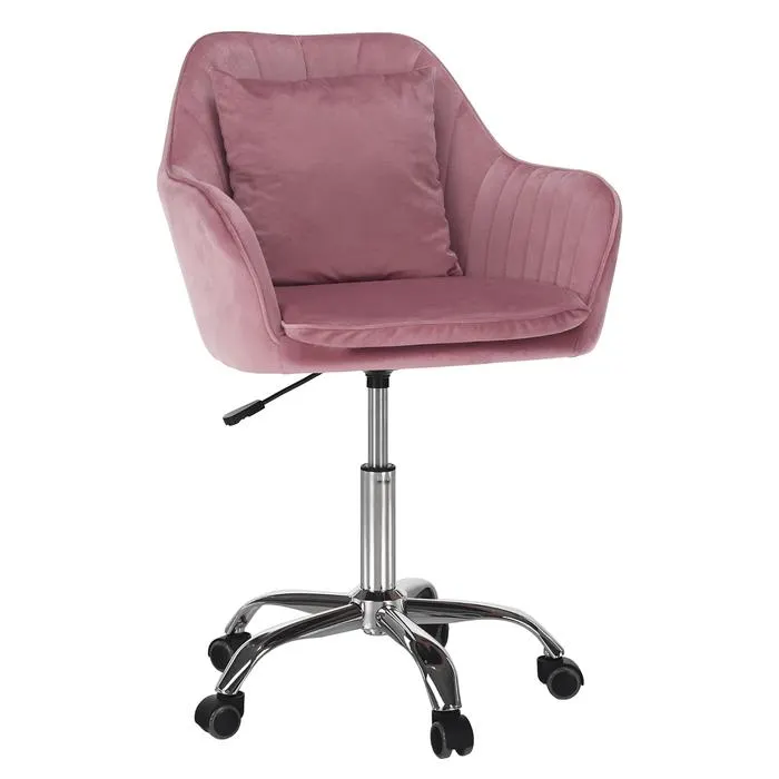 Scaun birou operational Klian, rotativ, material textil, roz