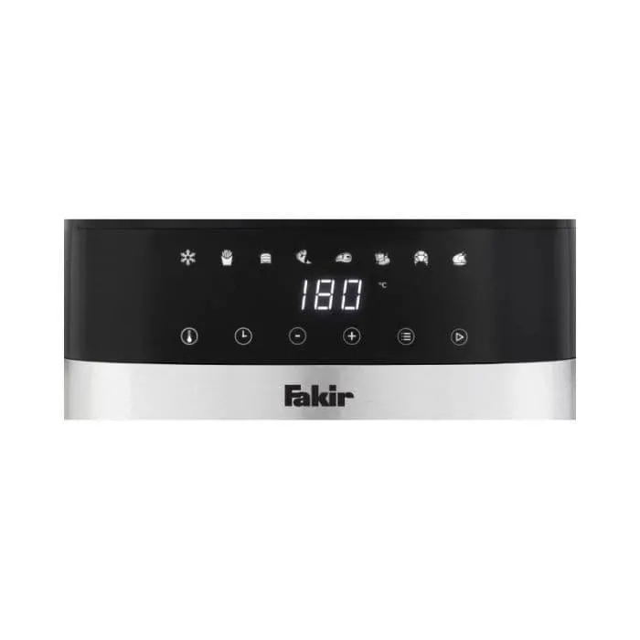 Airfryer/Friteuza cu aer cald Fakir Uno Chefry 5L, 1750W, Ecran digital, 200 °C, 8 programe de gatire presetate (inclusiv deshidratare), Timer, Negru