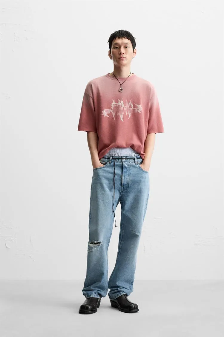 TRICOU DIN TRICOT CU IMPRIMEU