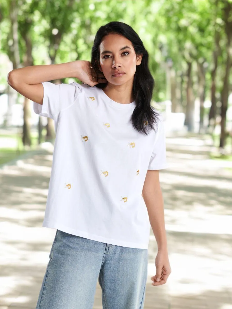 Tricou cu detaliu brodat