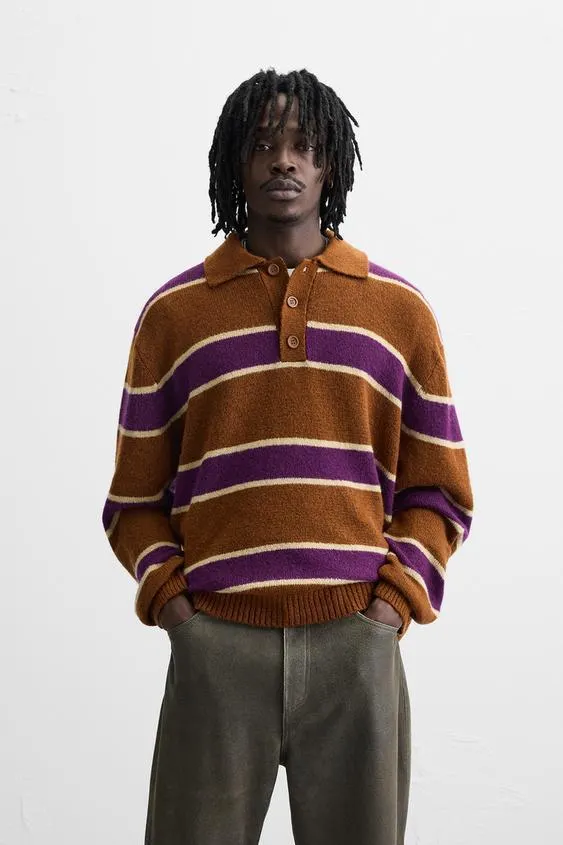 TRICOU POLO DIN TRICOT CU DUNGI