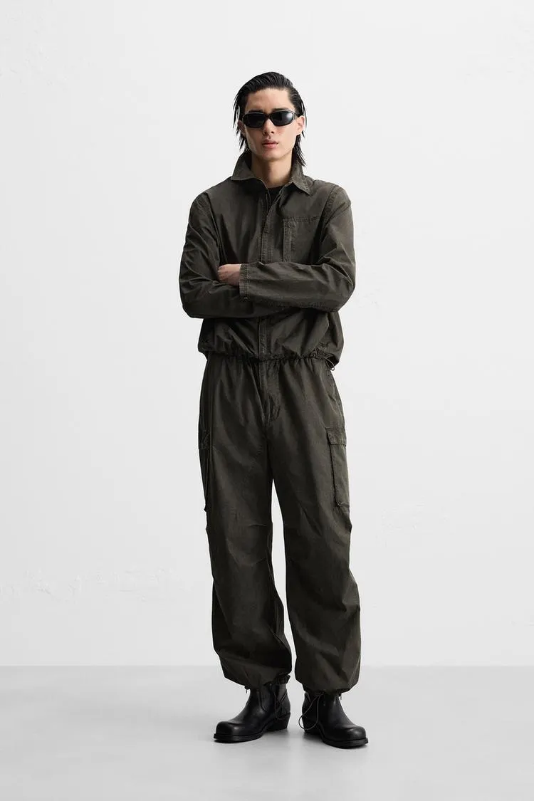 PANTALONI CARGO TEHNICI DECOLORAȚI