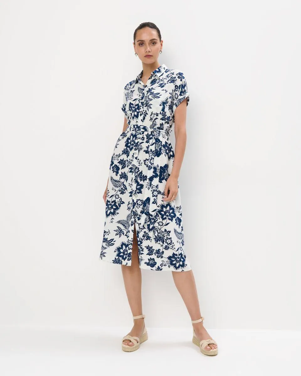 Rochie midi tip cămașă