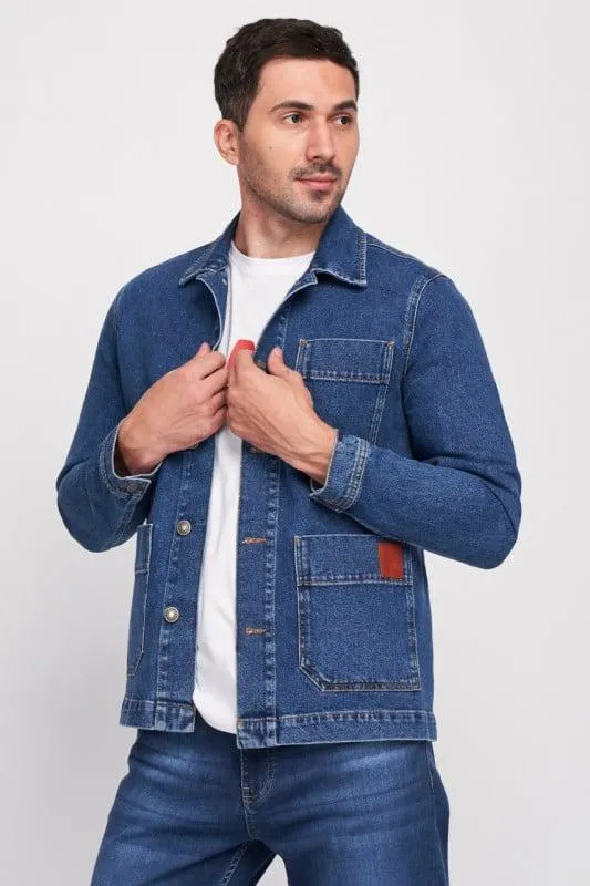 Lee Cooper - Jacheta denim barbati cu buzunare aplicate