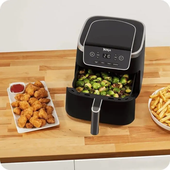 Friteuza cu aer cald Ninja AF140EU, 2000 W, 4.7 l, 4 programe, Timer, Negru