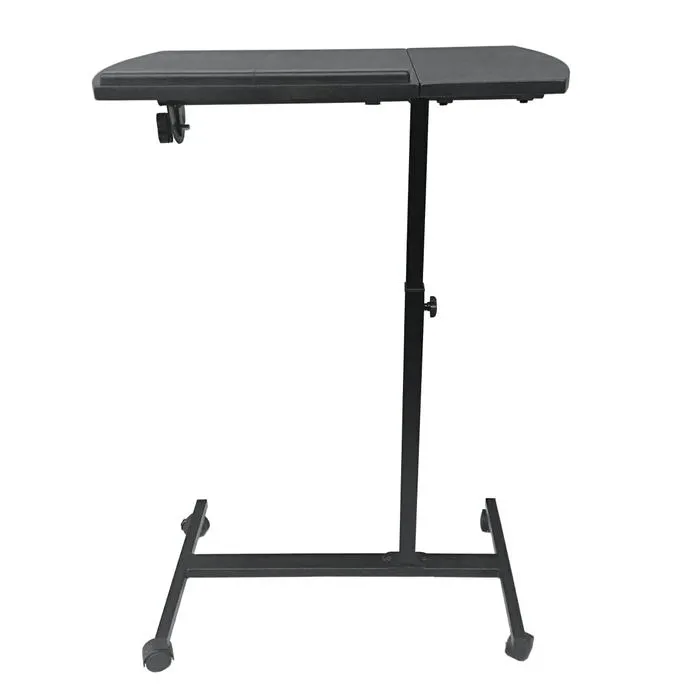 Masa laptop Mala, cu rotile, neagra, 58 x 35 x 90 cm, 1C
