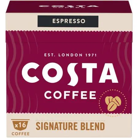 Capsule cafea Costa Signature Blend Espresso, compatibile Dolce Gusto, 16 capsule