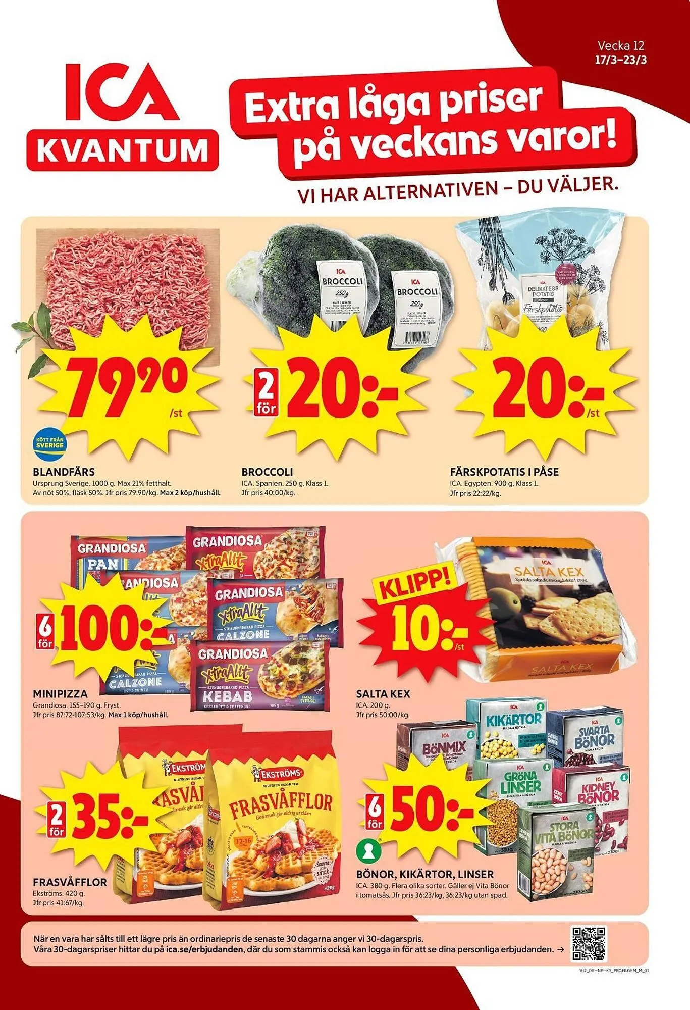 ICA Kvantum reklamblad från 17 mars till 23 mars 2025 - Reklamblad sidor 1