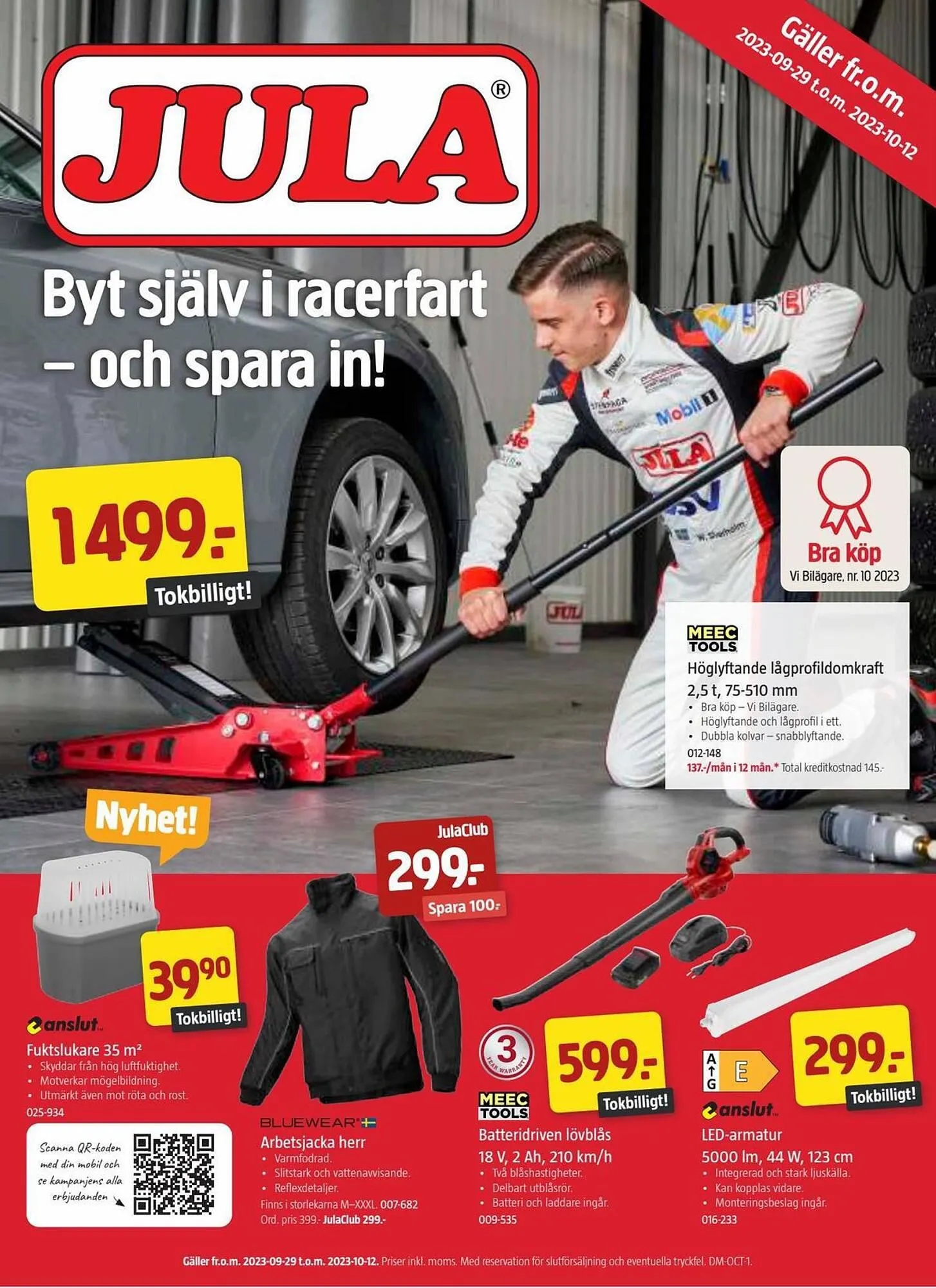 Jula reklamblad från 29 september till 12 oktober 2023 - Reklamblad sidor 1