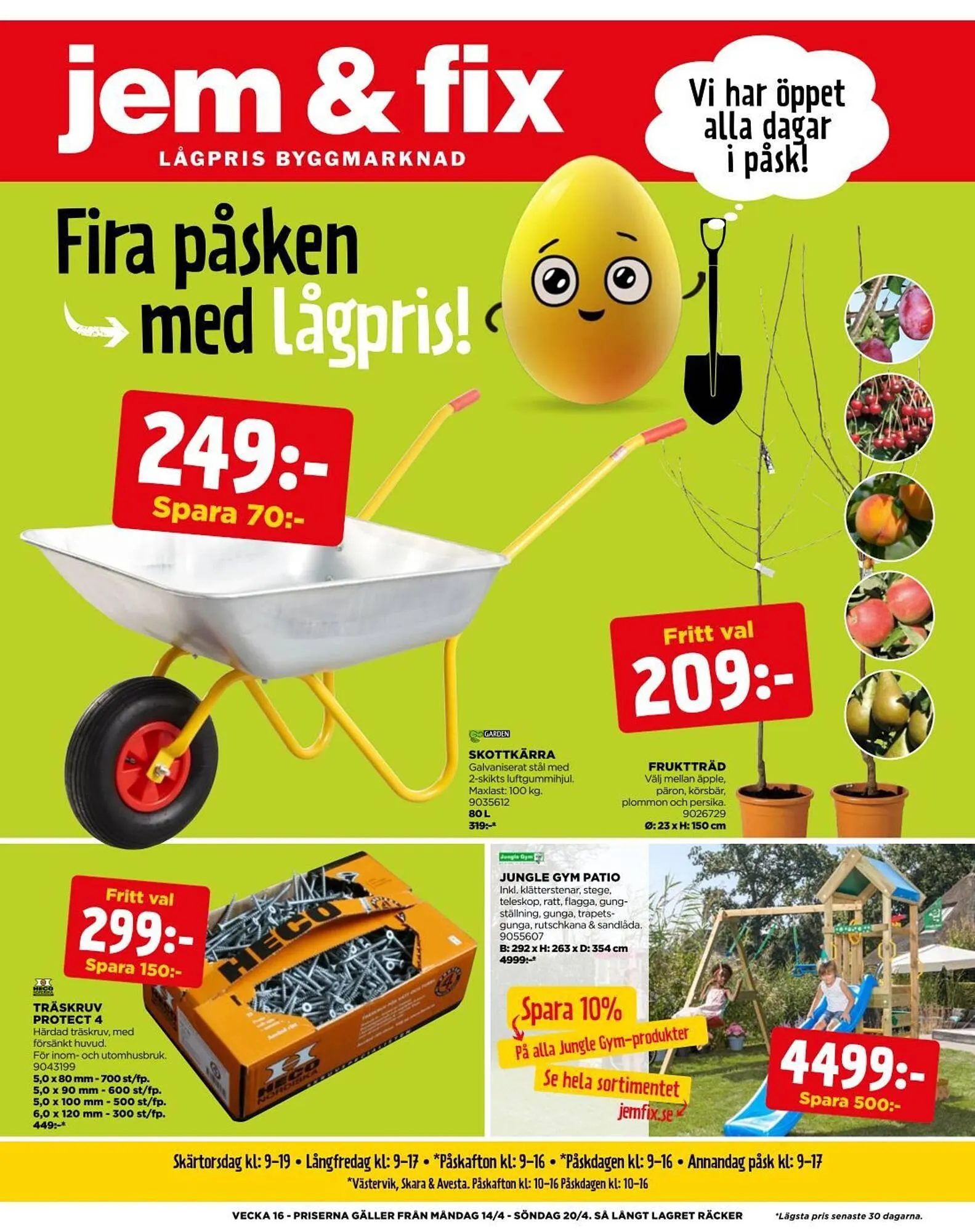 Jem&Fix reklamblad från 14 april till 20 april 2025 - Reklamblad sidor 1