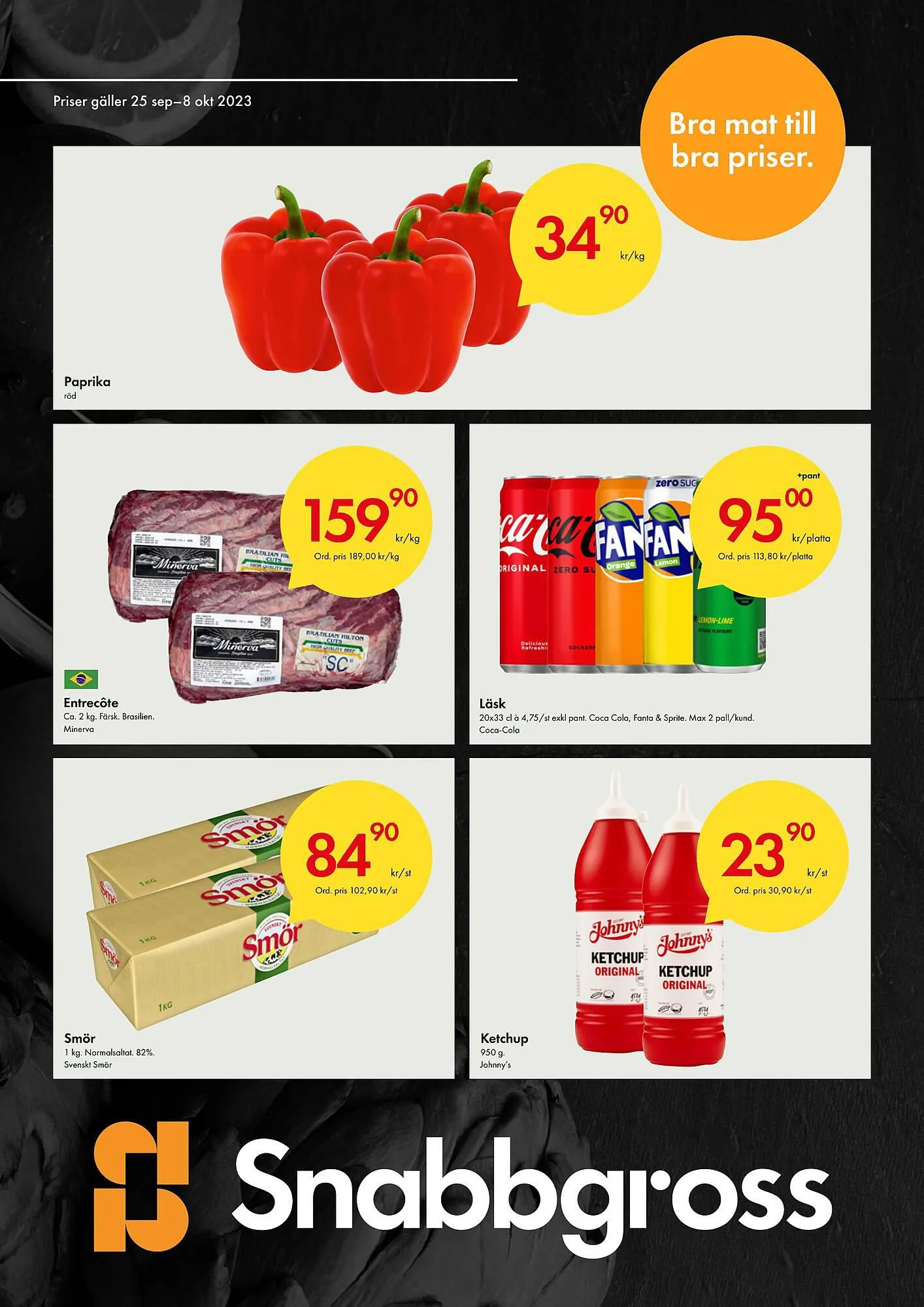 Snabbgross reklamblad från 25 september till 8 oktober 2023 - Reklamblad sidor 1