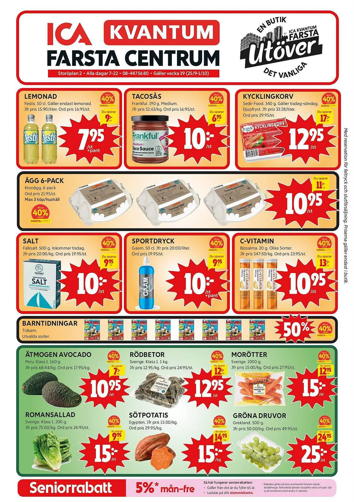 ICA Kvantum reklamblad från 25 september till 1 oktober 2023 - Reklamblad sidor 1