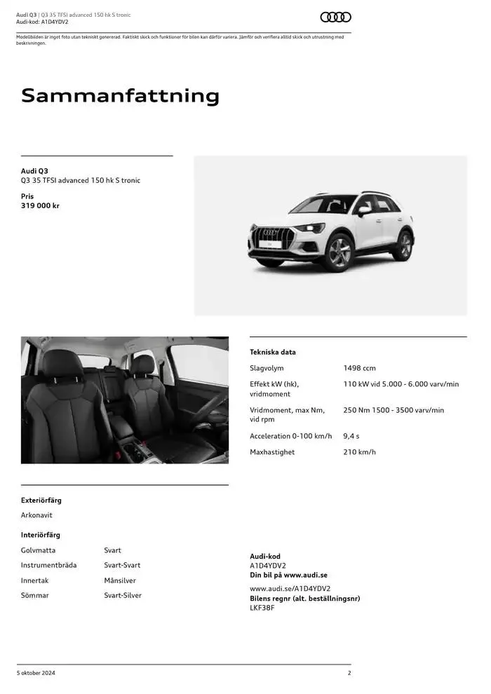 Audi Q3 från 5 oktober till 5 oktober 2025 - Reklamblad sidor 2