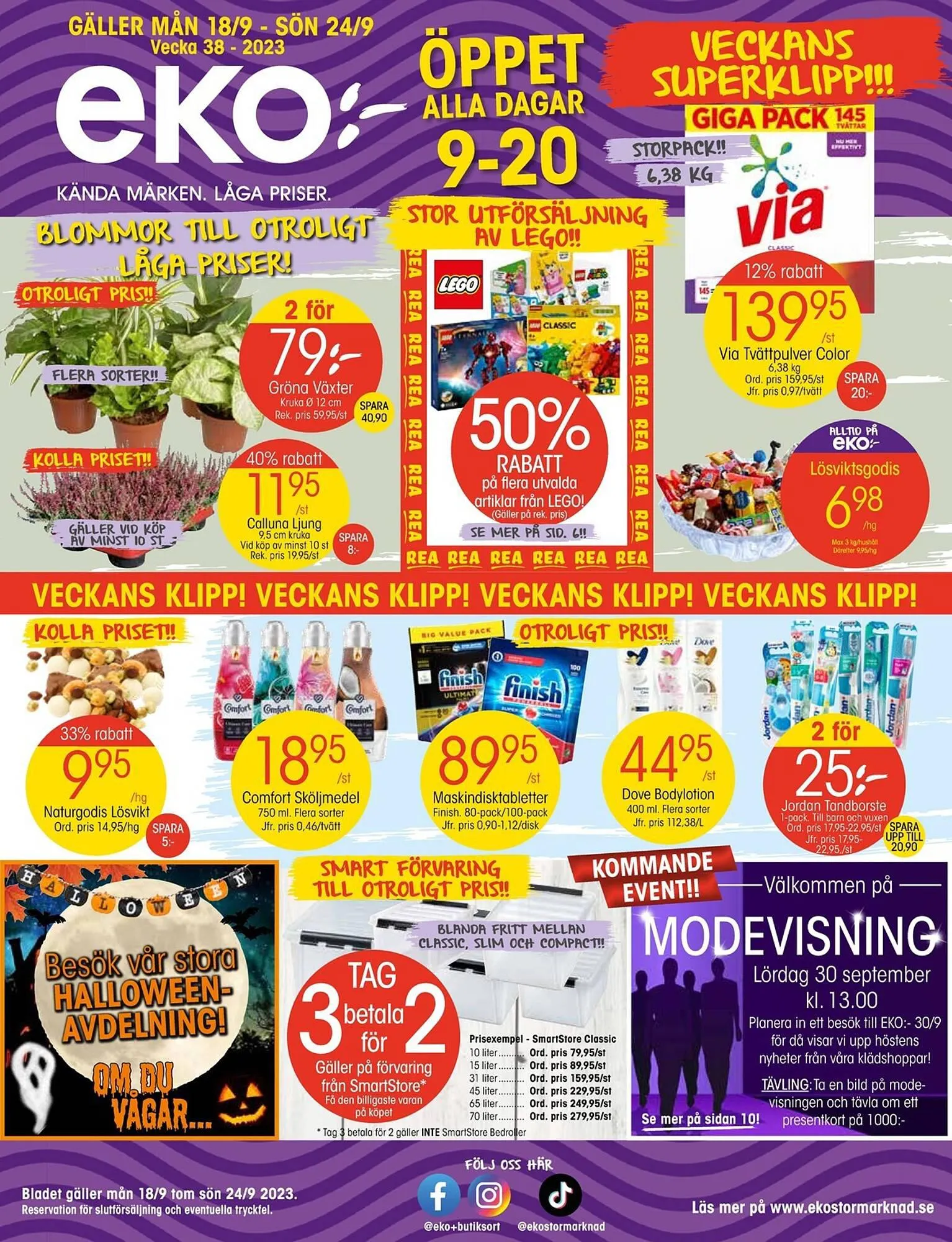 EKO reklamblad från 18 september till 24 september 2023 - Reklamblad sidor 1