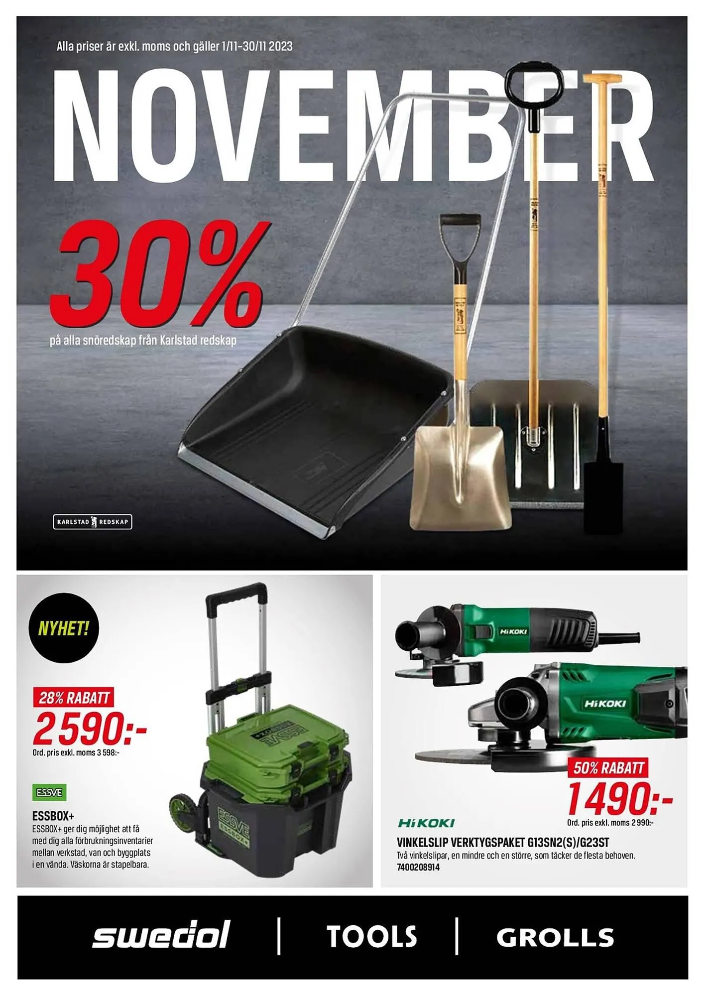 Swedol reklamblad från 1 november till 30 november 2023 - Reklamblad sidor 1