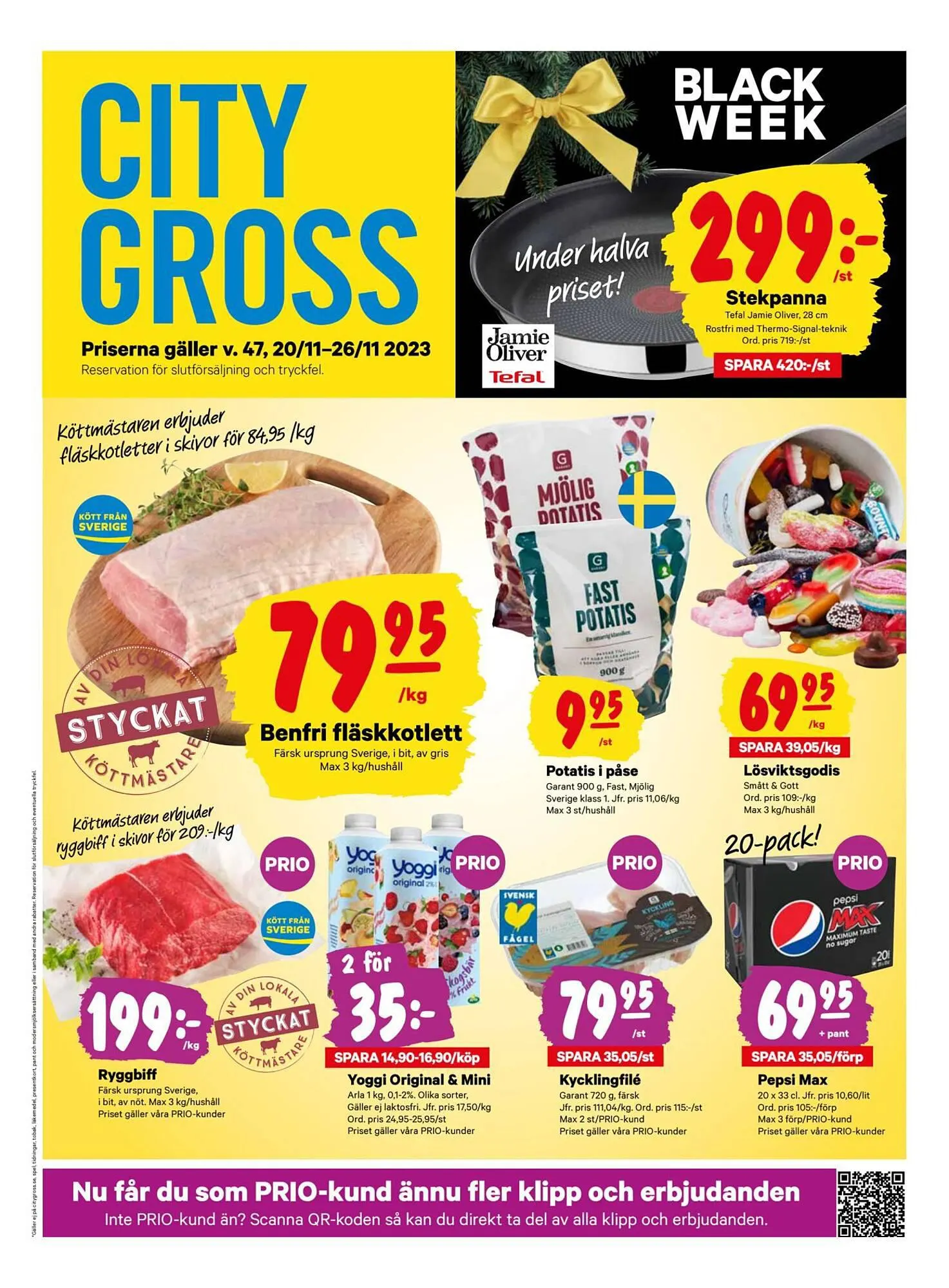 City Gross reklamblad från 19 november till 26 november 2023 - Reklamblad sidor 1