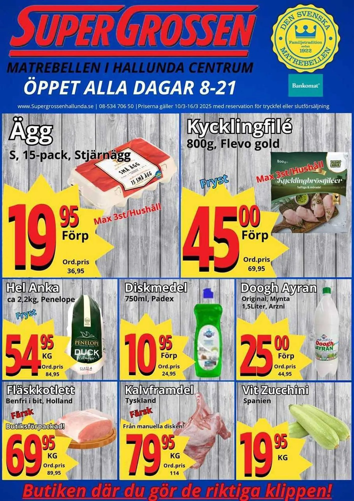 Supergrossen reklamblad från 10 mars till 16 mars 2025 - Reklamblad sidor 1