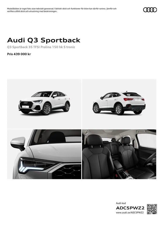 Audi Q3 Sportback från 24 september till 24 september 2025 - Reklamblad sidor 1