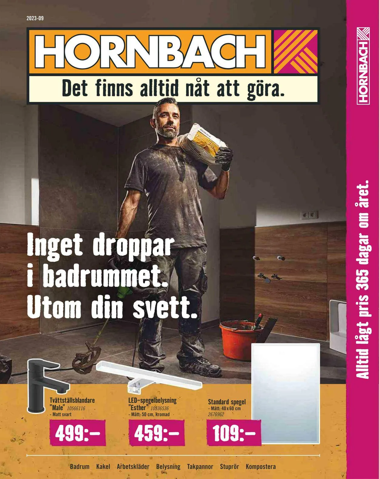 Hornbach från 1 september till 30 september 2023 - Reklamblad sidor 1
