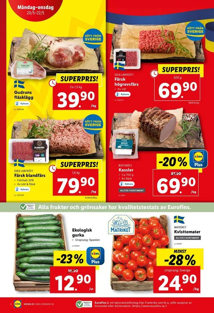 Nationell ERBJUDANDEN VECKA 21 från 20 maj till 26 maj 2024 - Reklamblad sidor 2