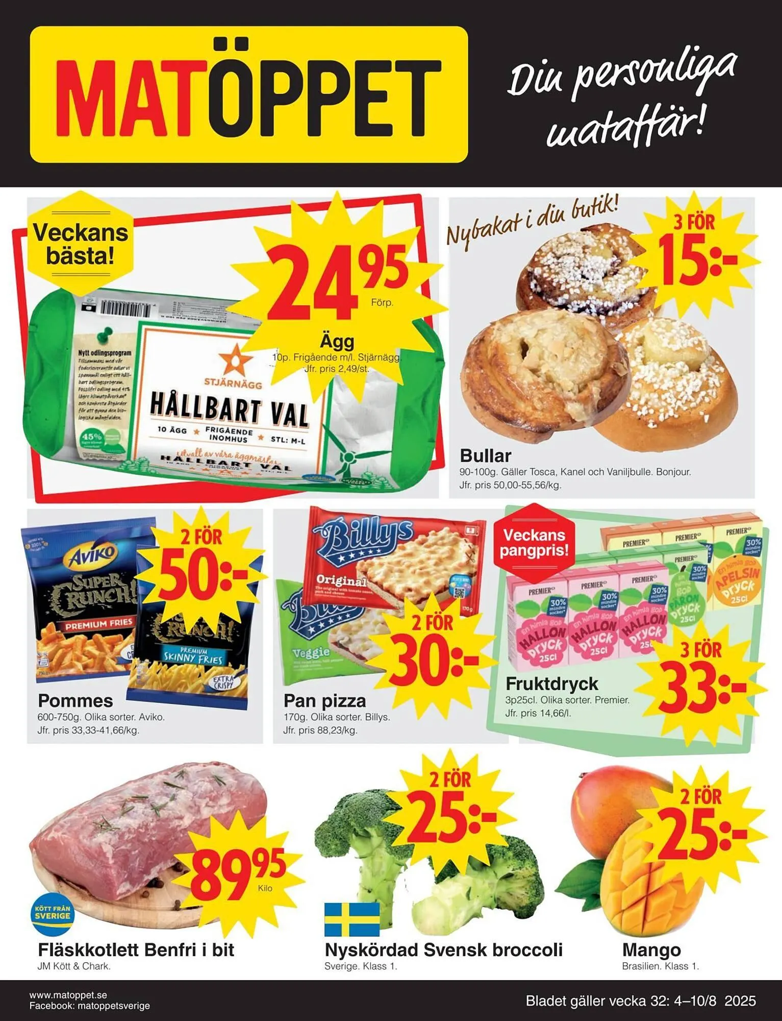 Matöppet reklamblad - 1