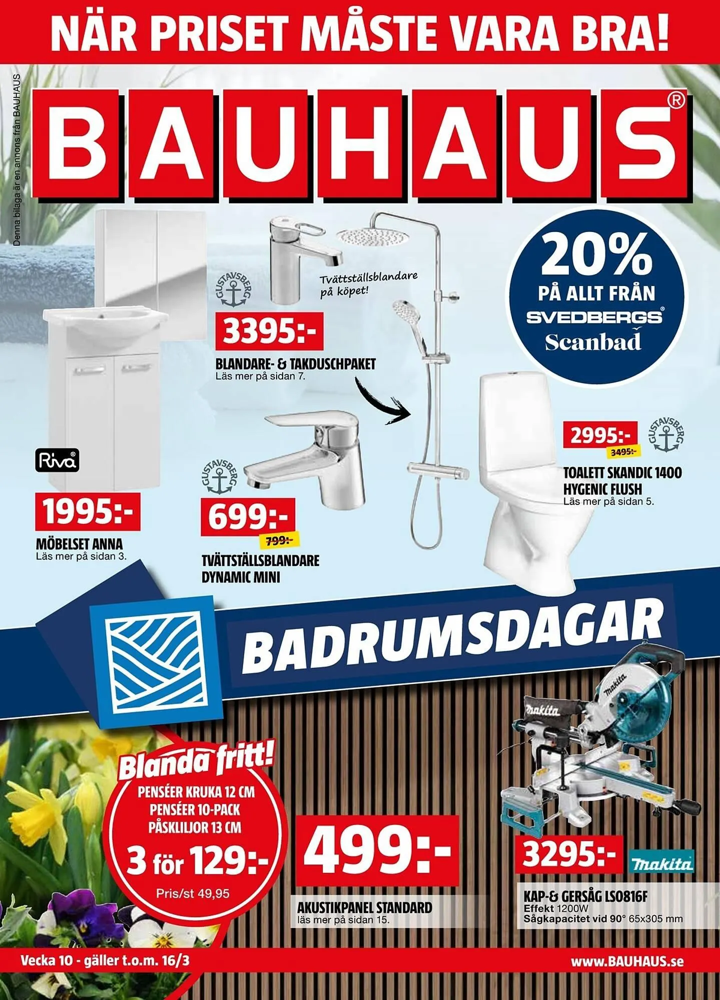 Bauhaus reklamblad från 3 mars till 16 mars 2025 - Reklamblad sidor 1