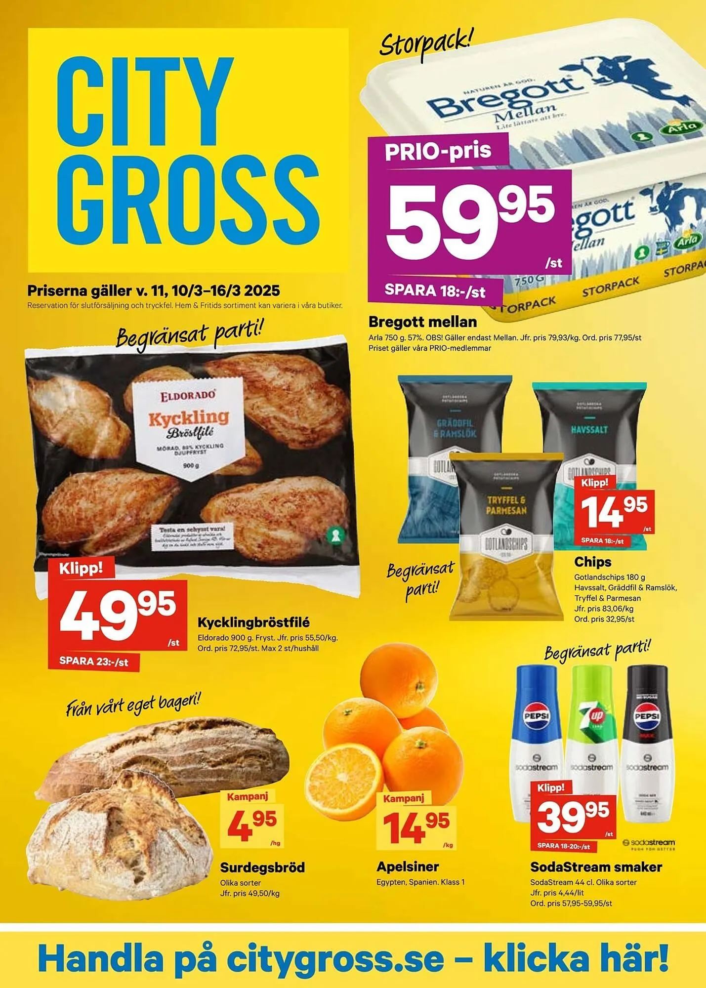 City Gross reklamblad från 10 mars till 16 mars 2025 - Reklamblad sidor 1