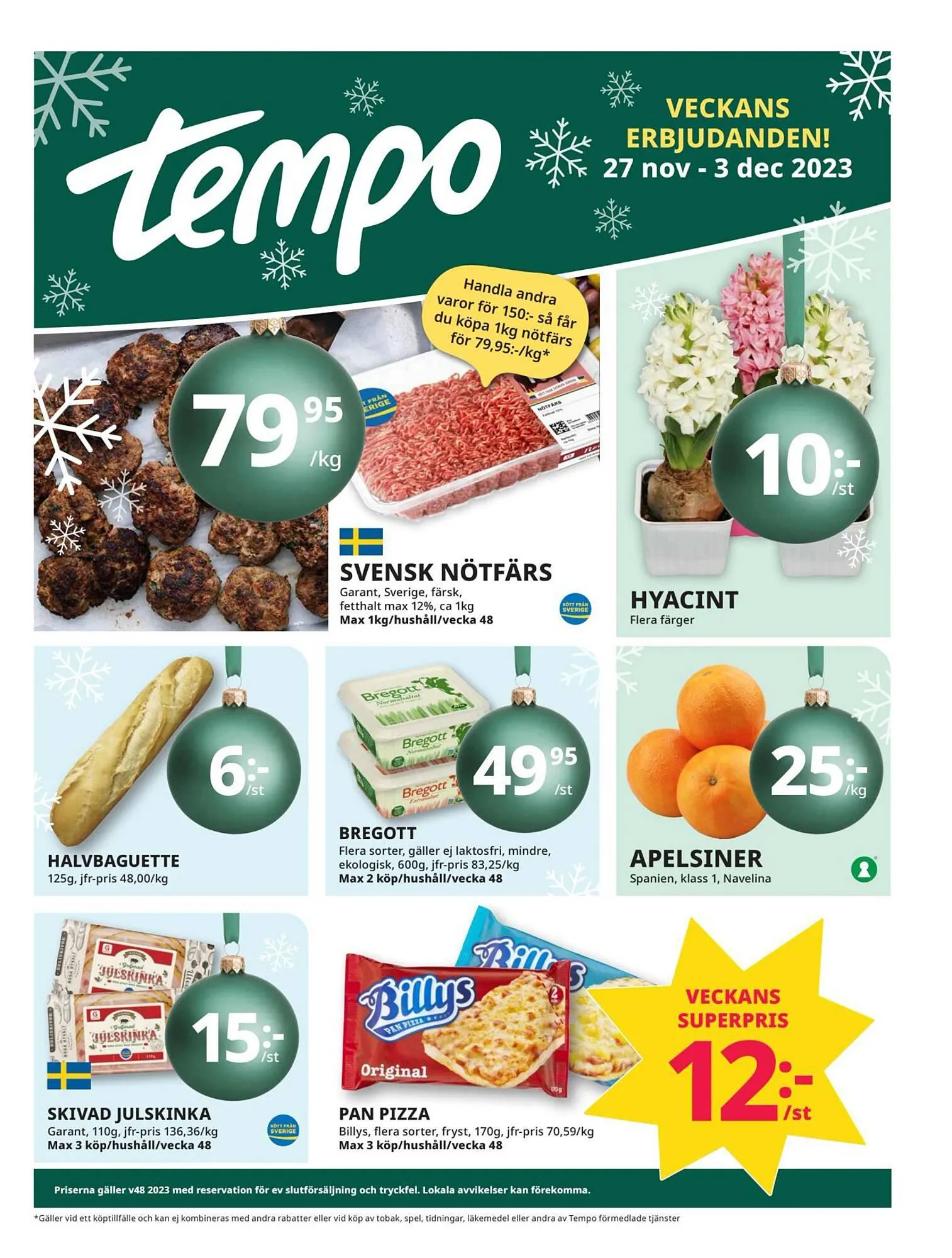 Tempo reklamblad från 26 november till 3 december 2023 - Reklamblad sidor 1