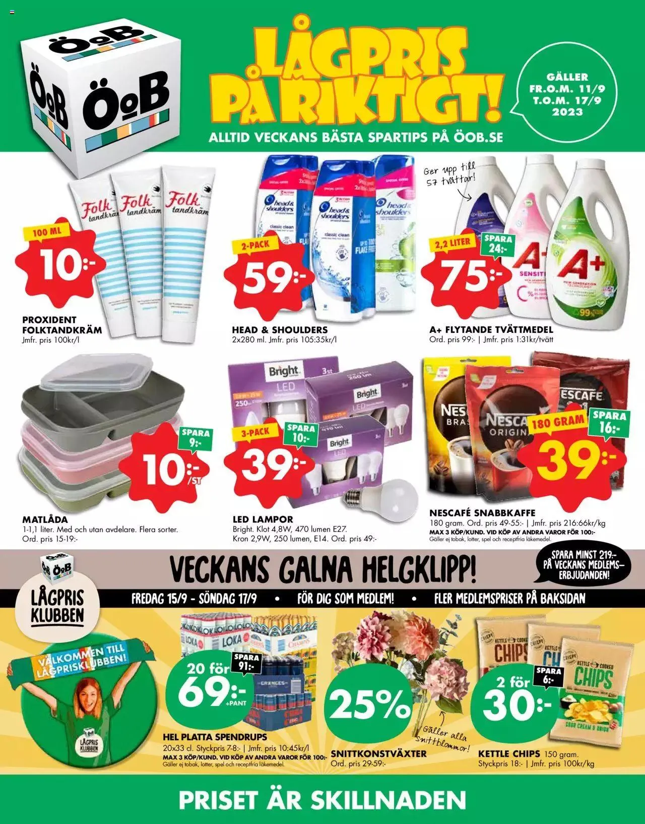 ÖoB - erbjudanden från 11 september till 17 september 2023 - Reklamblad sidor 1