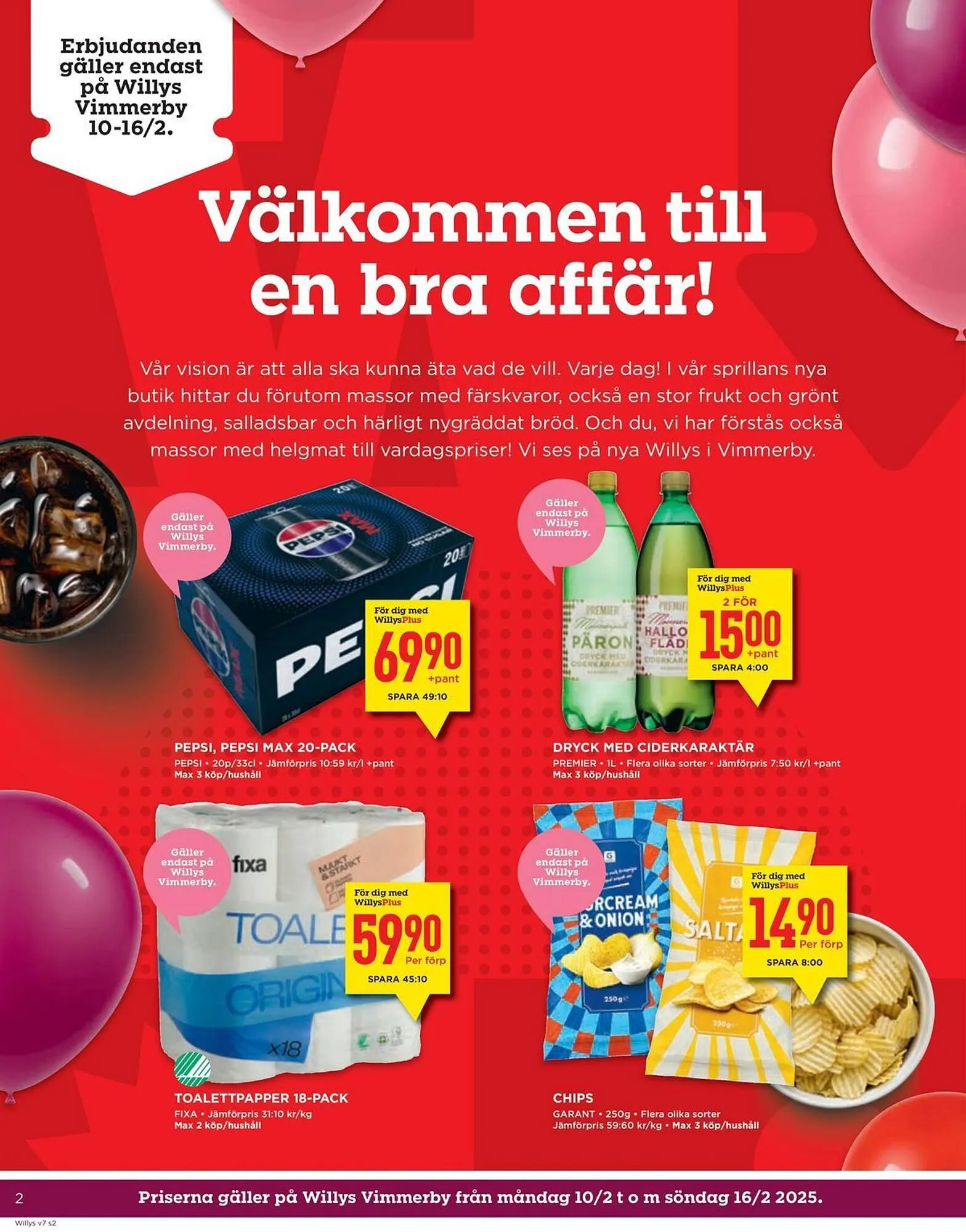 Willys reklamblad från 7 februari till 16 februari 2025 - Reklamblad sidor 2