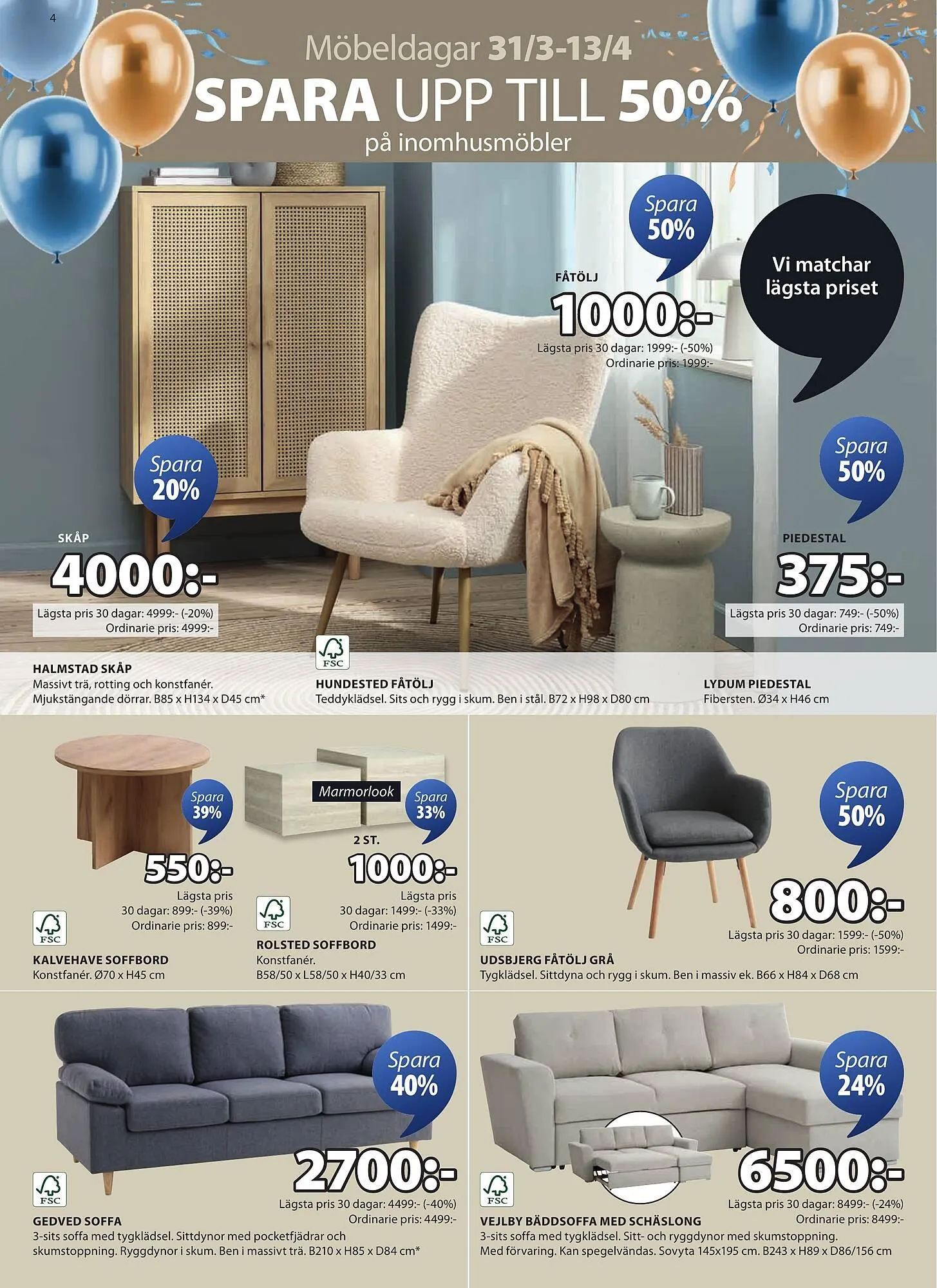 JYSK reklamblad från 31 mars till 13 april 2025 - Reklamblad sidor 4