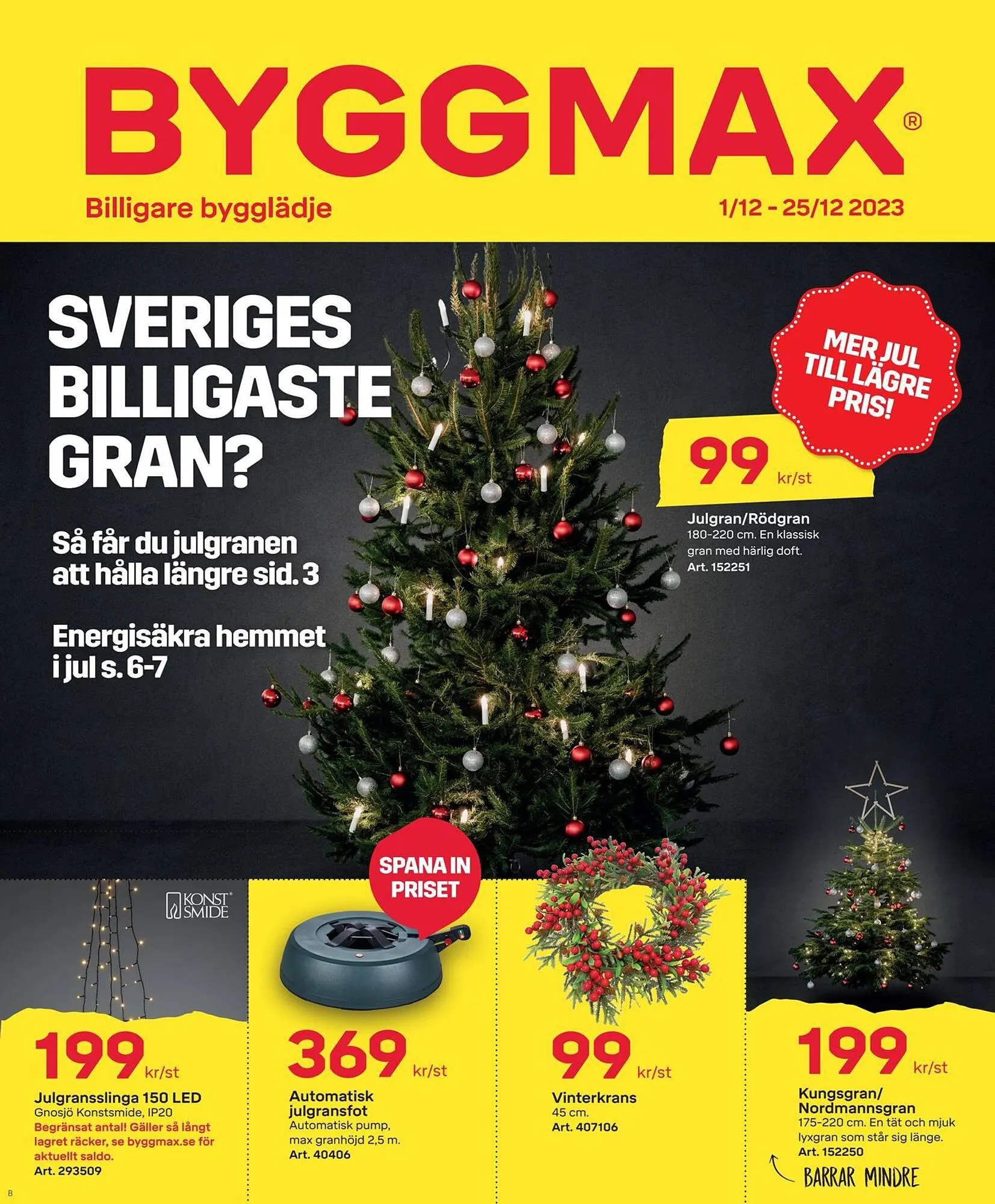 Byggmax reklamblad från 30 november till 25 december 2023 - Reklamblad sidor 1