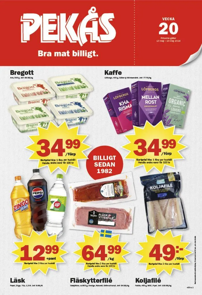 Pekås Veckans kampanjblad från 13 maj till 27 maj 2024 - Reklamblad sidor 1