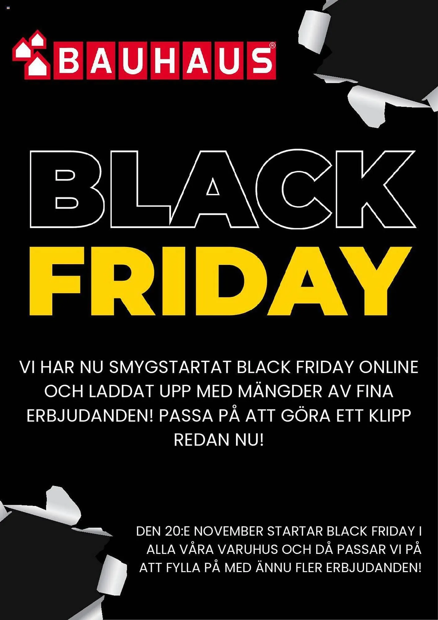 Bauhaus reklamblad från 13 november till 27 november 2023 - Reklamblad sidor 1