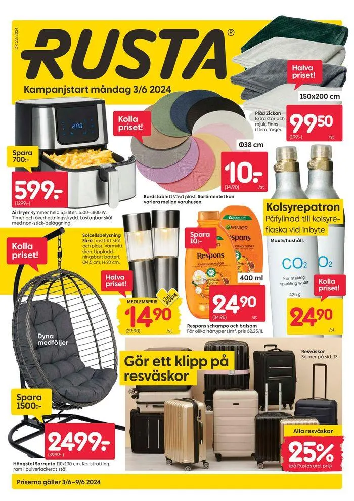 Rusta reklambad från 3 juni till 17 juni 2024 - Reklamblad sidor 1