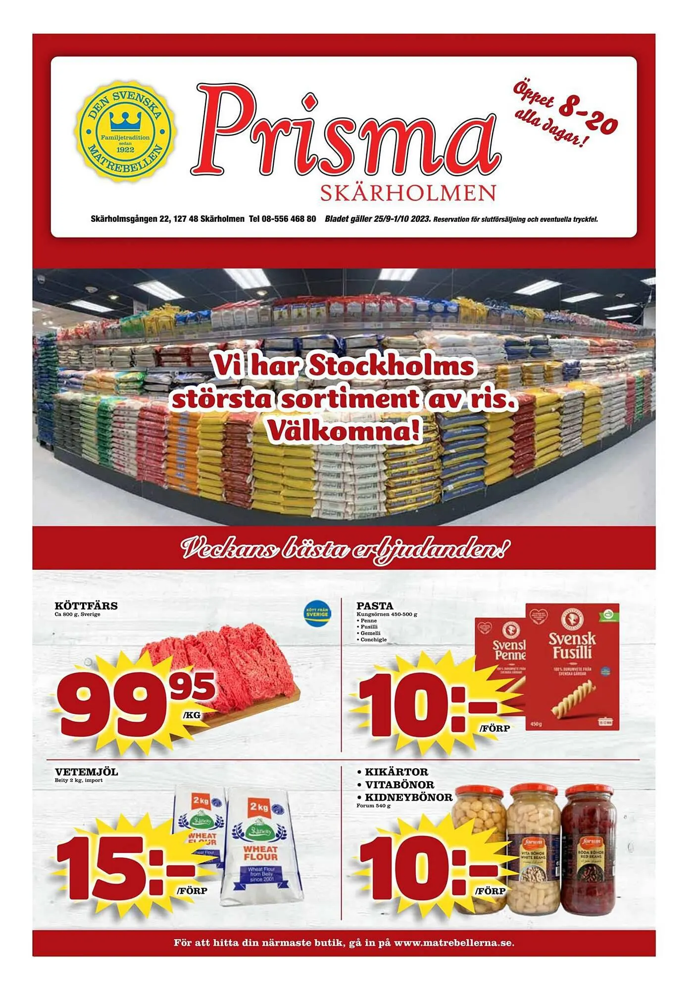 Prisma Mat reklamblad från 24 september till 1 oktober 2023 - Reklamblad sidor 1