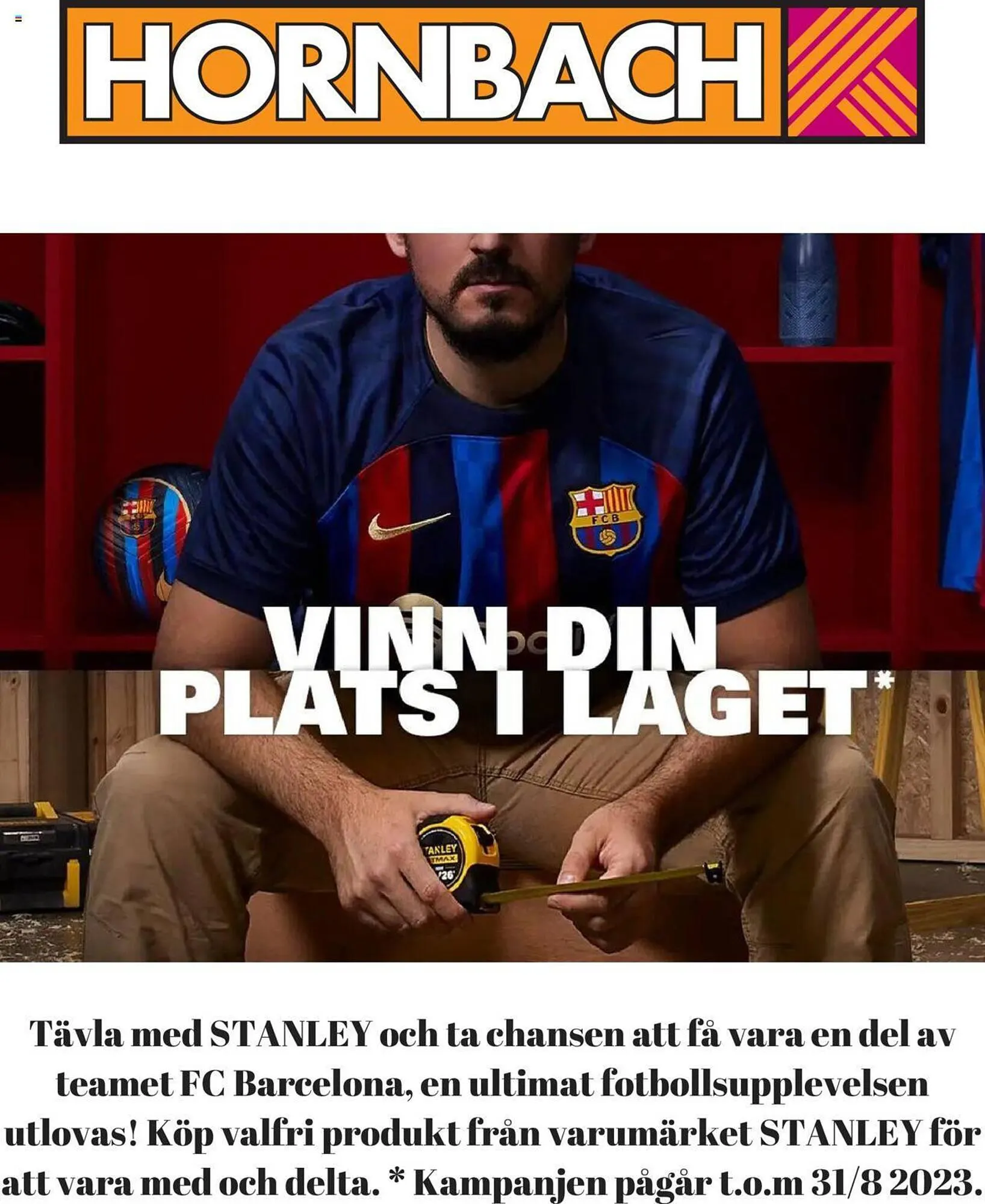 Hornbach reklamblad från 1 augusti till 31 augusti 2023 - Reklamblad sidor 1