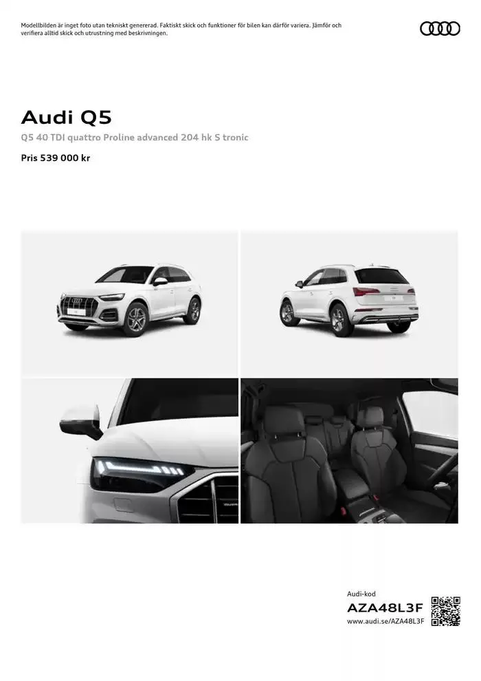 Audi Q5 från 4 november till 4 november 2025 - Reklamblad sidor 1