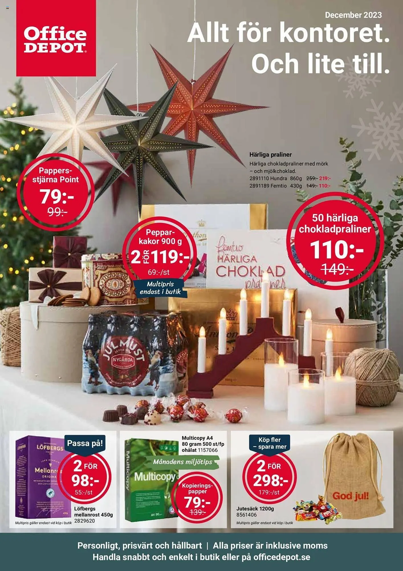 Office Depot reklamblad från 5 december till 31 december 2023 - Reklamblad sidor 1