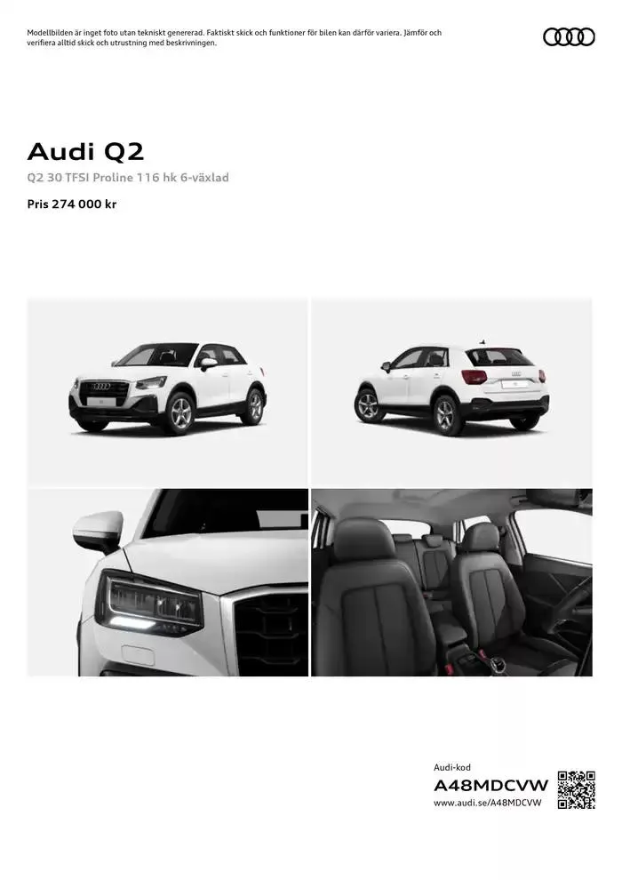 Audi Q2 från 4 november till 4 november 2025 - Reklamblad sidor 1
