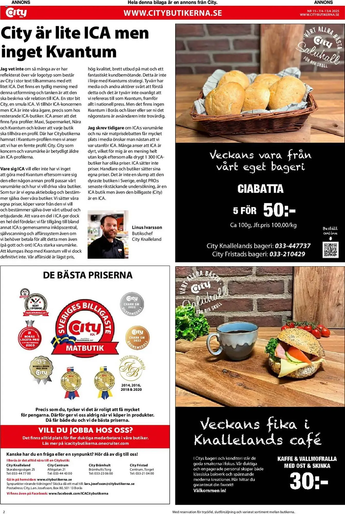 ICA Kvantum reklamblad från 7 april till 13 april 2025 - Reklamblad sidor 2
