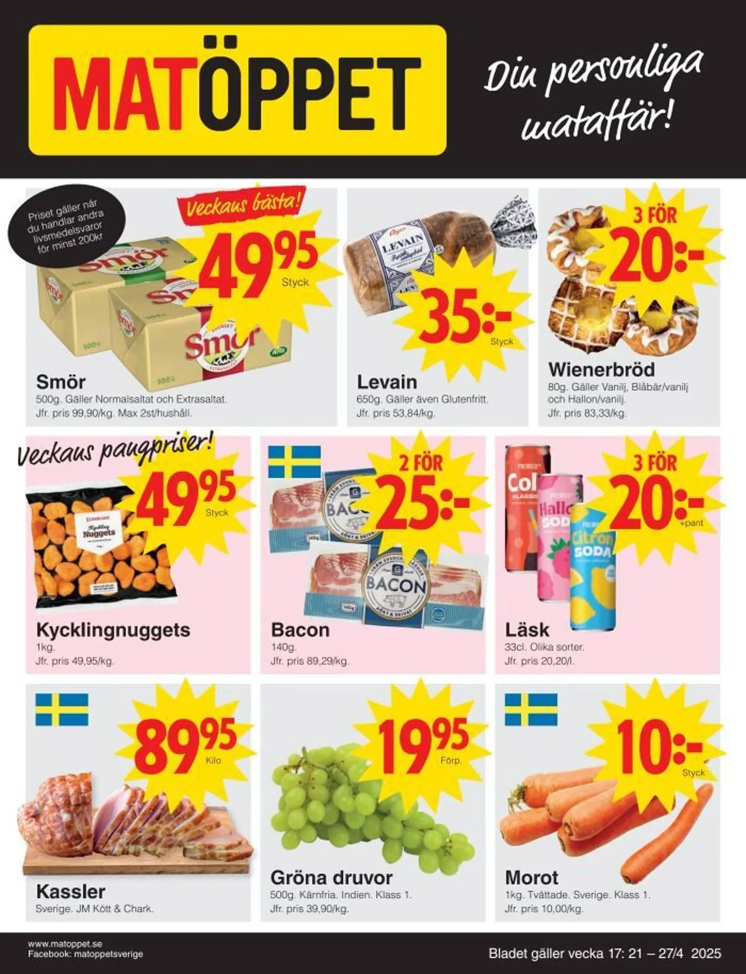 Matöppet reklamblad från 21 april till 27 april 2025 - Reklamblad sidor 1