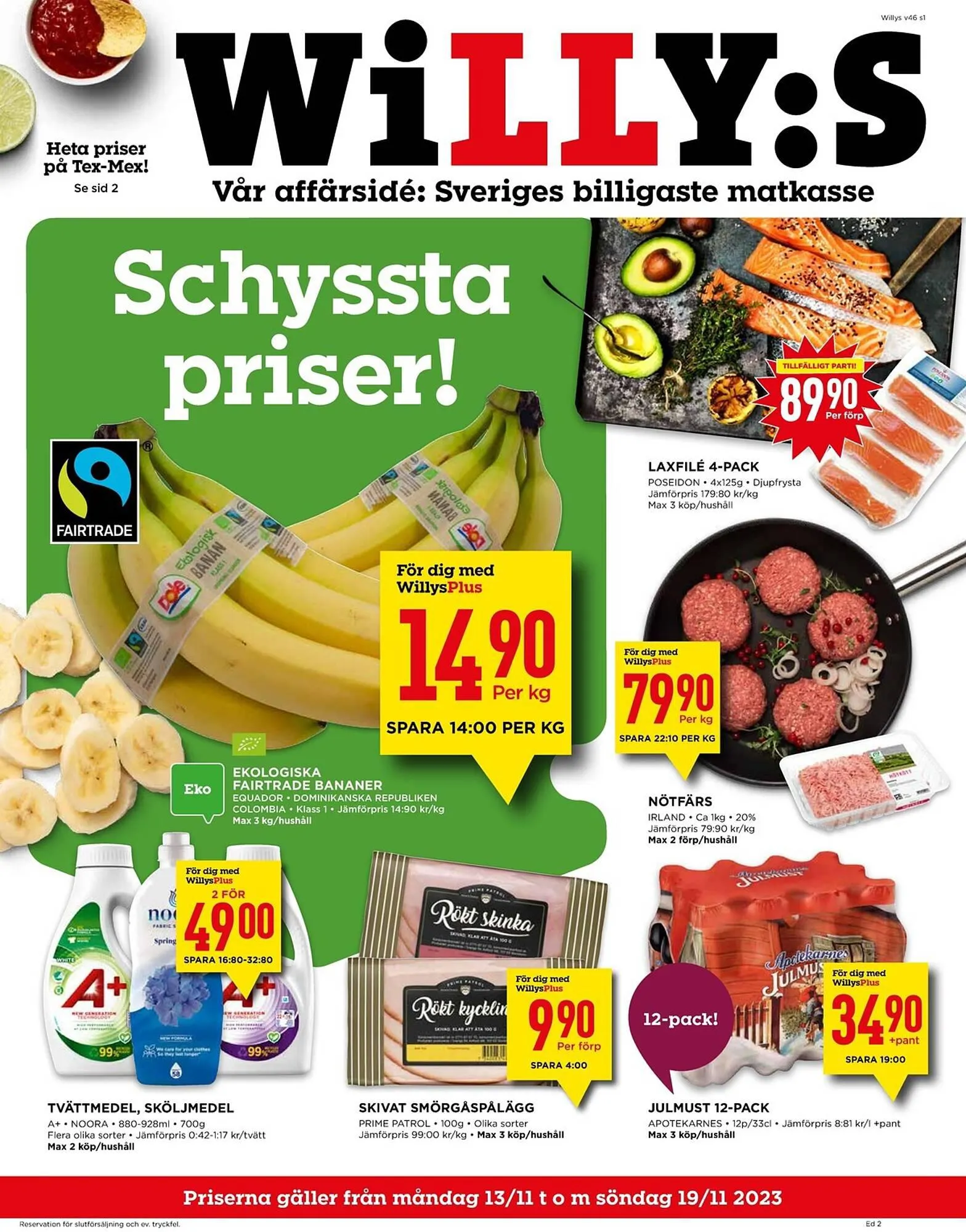 Willys reklamblad från 13 november till 19 november 2023 - Reklamblad sidor 1