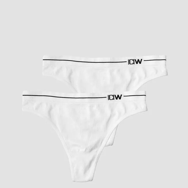 Everyday Seamless Thong 2-pack, White